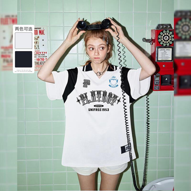 UNIFREE Women s Jersey Style Short Sleeve T-Shirt S