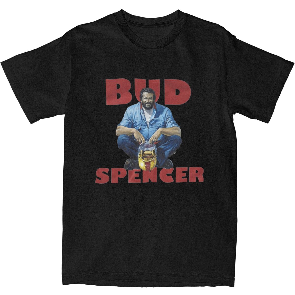 

Bud Spencer T-Shirt Summer Handsome Italian Actor Vintage T-Shirts Cotton Trendy Cool Tshirt For Man Short-Sleeved Custom Tees 5XL різнокольоровий