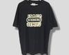 Vintage Iceberg Jeans Spellout Logo T-Shirt Designer Freizeit Outfit Preppy Ivy League Schwarz Groß Hergestellt in Italien