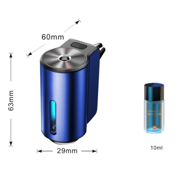 Portable USB Rechargeable Car Air Vent Aroma Diffuser with Built-in Battery and Adjustable Three-Speed Smart Spray