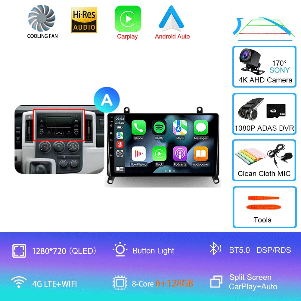 Car Radio for Toyota Hiace H300 VI 6 GranAce I 1 2019 - 2022 Multimedia Video Player Navigation GPS Android 14 2 Din Dvd