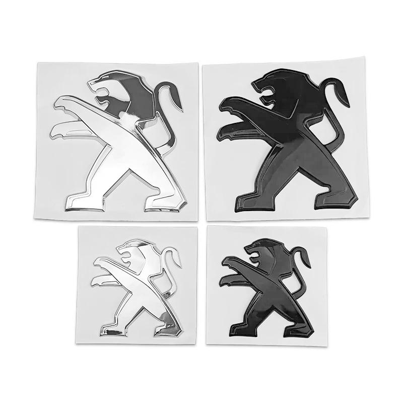 DENAZ1 ABS Car Front Rear Logo Emblem for 2021 2022 2023 Peugeot 2008 3008 Auto Grille Trunk Badge Cover Stickers Decoration