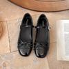 Silver French ballet style light mouth low heel single shoes women's 2025 new summer skirt JK versatile Mary Jane shoes