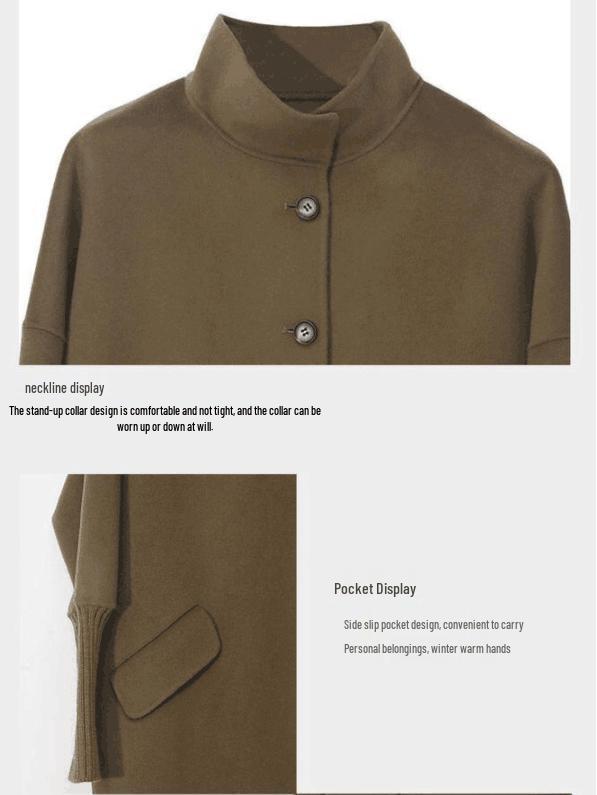 Autumn/Winter 2025 Trendy Petite High-End Woolen Coat: Loose, Casual & Versatile.