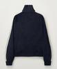 Satur Rawton Velour Track Zip-Up Jacket Navy