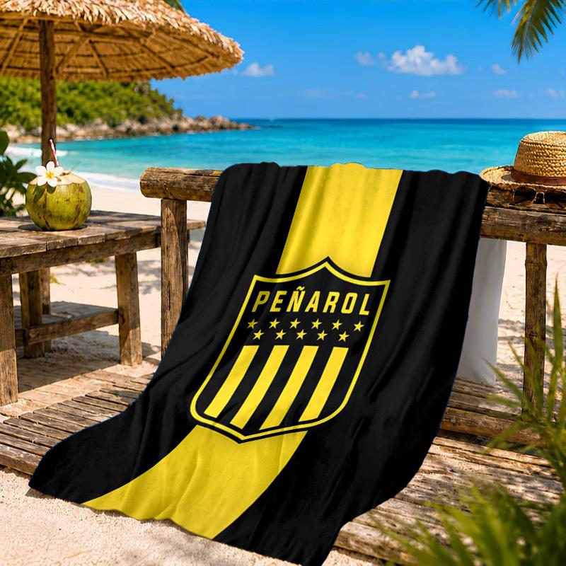 Toalla de Playa con Emblema del Club de Fútbol Peñarol, Secado Rápido, Fácil de Cuidar, Adecuada tanto para Fitness como para Vacaciones en la Playa, Esencial Deportivo