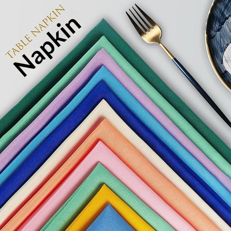Square Satin Napkins Soft Silk Dinner Napkins Reusable Cloth Napkins Suitable For Weddings Dinners Restaurant Party Decorations