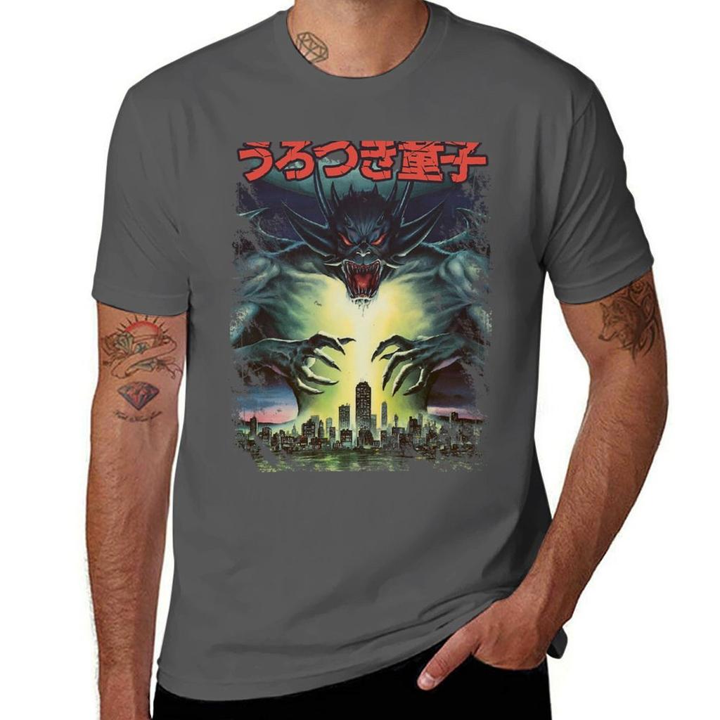 Stampe magliette Pacchetto magliette T-shirt unisex tinta unita Film Urotsukidoji magliette cotone per nero