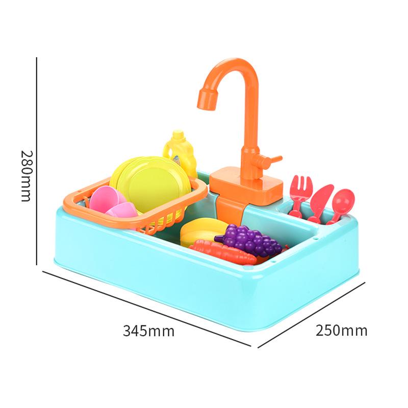 Kids' Automatic Water Circulation Dishwasher & Pet Bird Bath Toy Set
