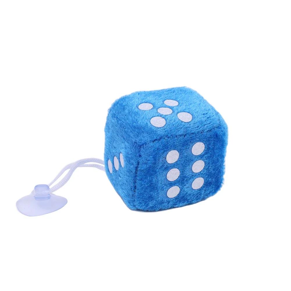 Плюшевая игрушка-кубик на присоске, подвесное украшение для автомобиля, мультяшный кубик, мягкий плюш, креативный подарок, украшение салона автомобиля