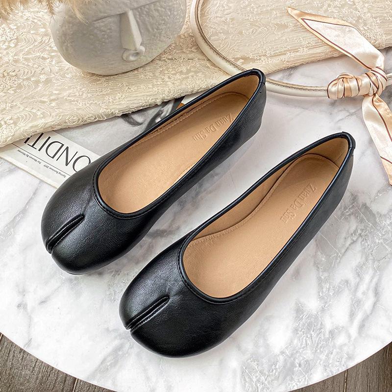 Women's Summer Pigskin Split-Toe Ballet Flats
