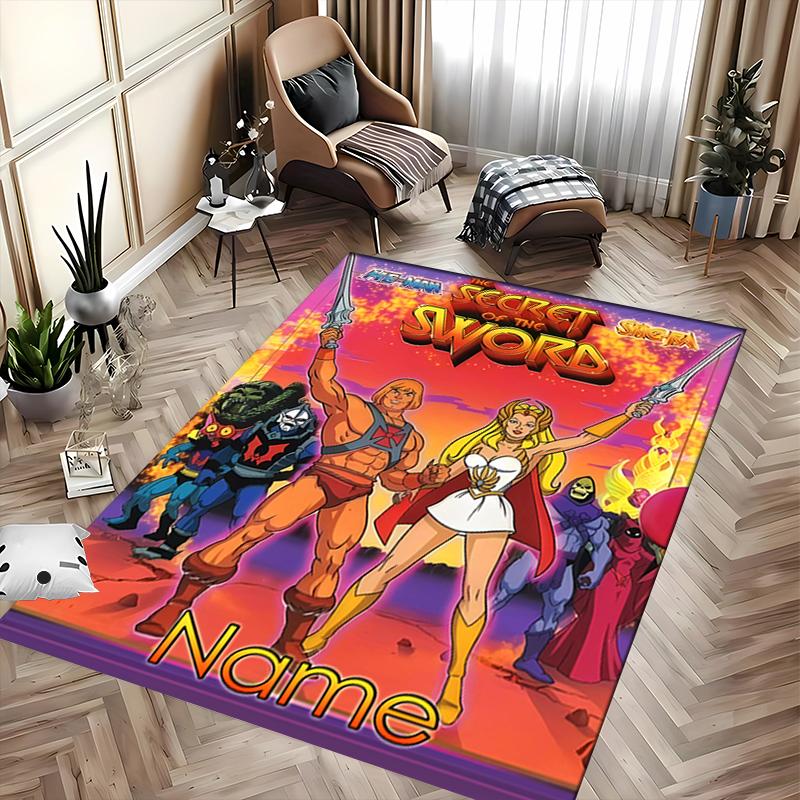 Tappeto Personalizzato He-Man e i Padroni dell'Universo - Perfetto per Cucina, Bagno, Lavanderia Disponibile in Taglia Grande, Regalo Al