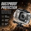 Transparent‑60m‑Depth Waterproof‑Diving‑Housing‑Case, Dual‑Cold‑Shoe Underwater‑Protective‑Shell With Anti‑Fog‑Sheets For GoPro MISSION 1 / 1 PRO