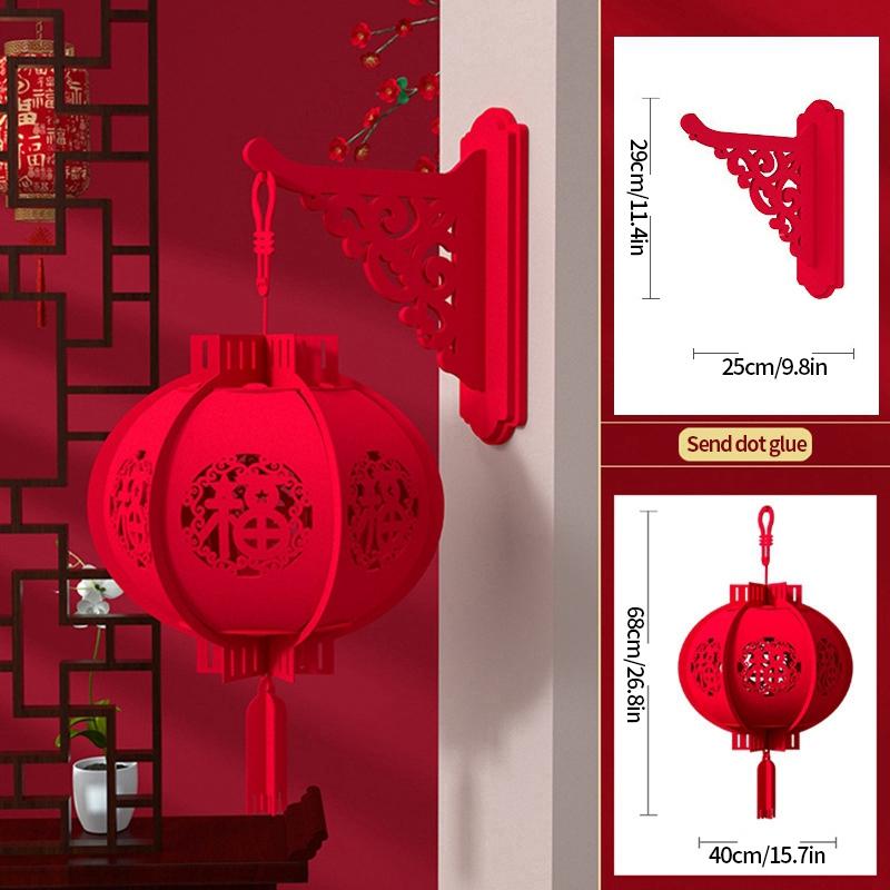 2026 Spring Festival Hanging Ornament The Year of Horse Chinese New Year Decoraitons 2026 Wall Hanging Lanterns Decor