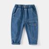 Boys Denim Jeans Casual Outdoor Long Pants Comfortable Cotton Trousers for Kids