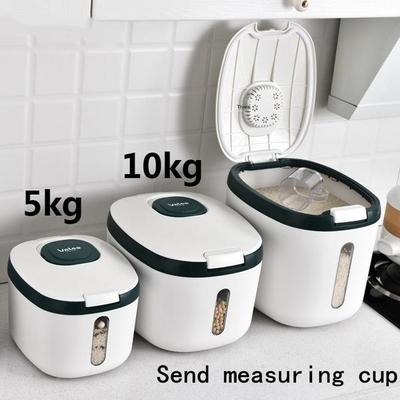 Kitchen Container, 5KG, 10KG, Bucket, Nano, Insect-Proof, Moisture-Proof, Rice Box, Grain, Sealed Jar, Home Storage, Pet Dog Food Store Box