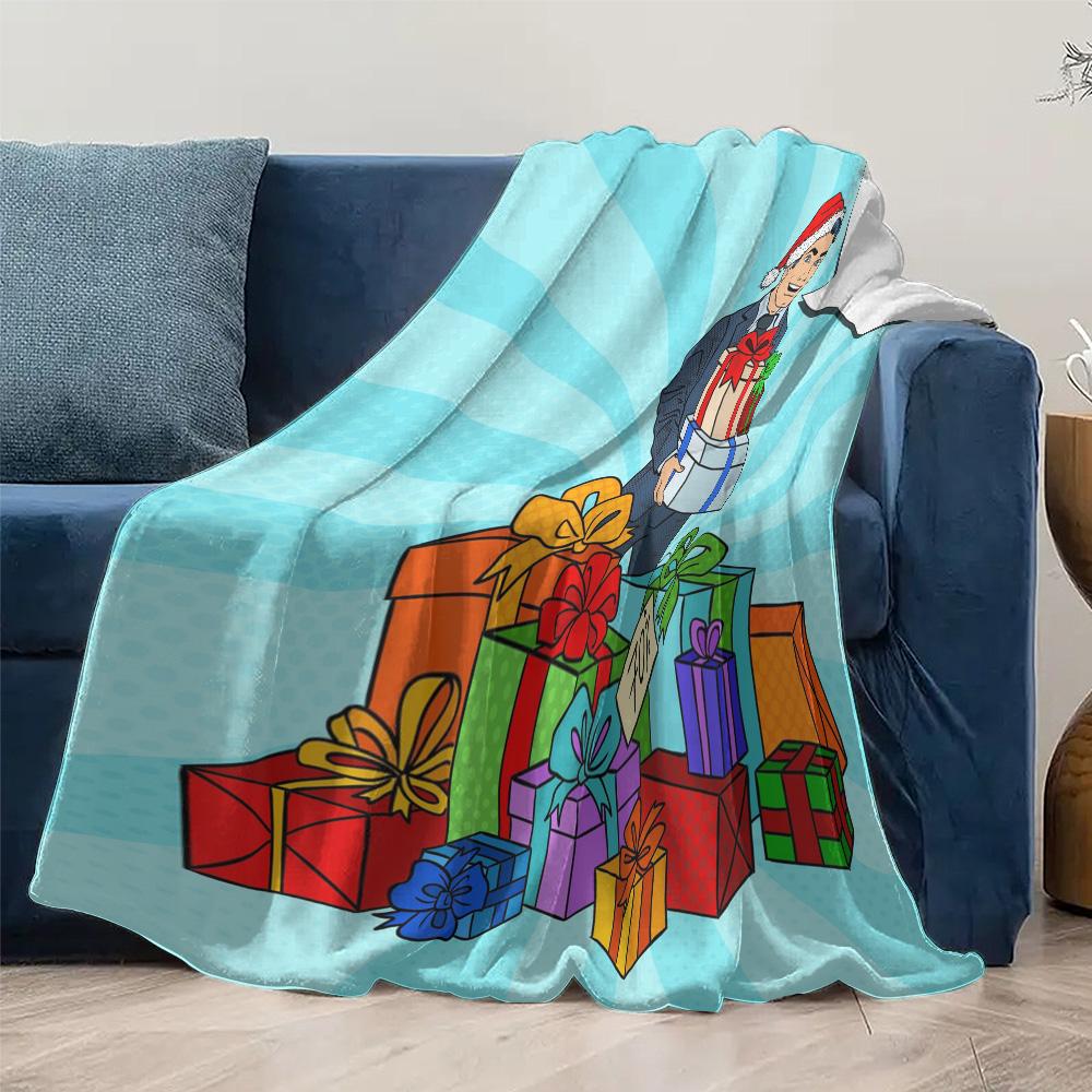 Christmas Throw Blanket Cozy Gift Wrapping Holiday Decor Festive Home Decor Room Decor Unique Gift Idea Personalized Gift Novelt