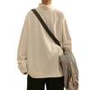 German Velvet Bottoming Shirt Men'S Long-Sleeved Spring And Autumn Loose Inner Sweater T-Shirt Semi-Turtleneck Hong Kong Style Boys Autumn Clothes