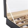 8-Grid Eye Glasses Case Eyewear Sunglasses Display Storage Box Holder Organizer Glasses Container with Clear Lid