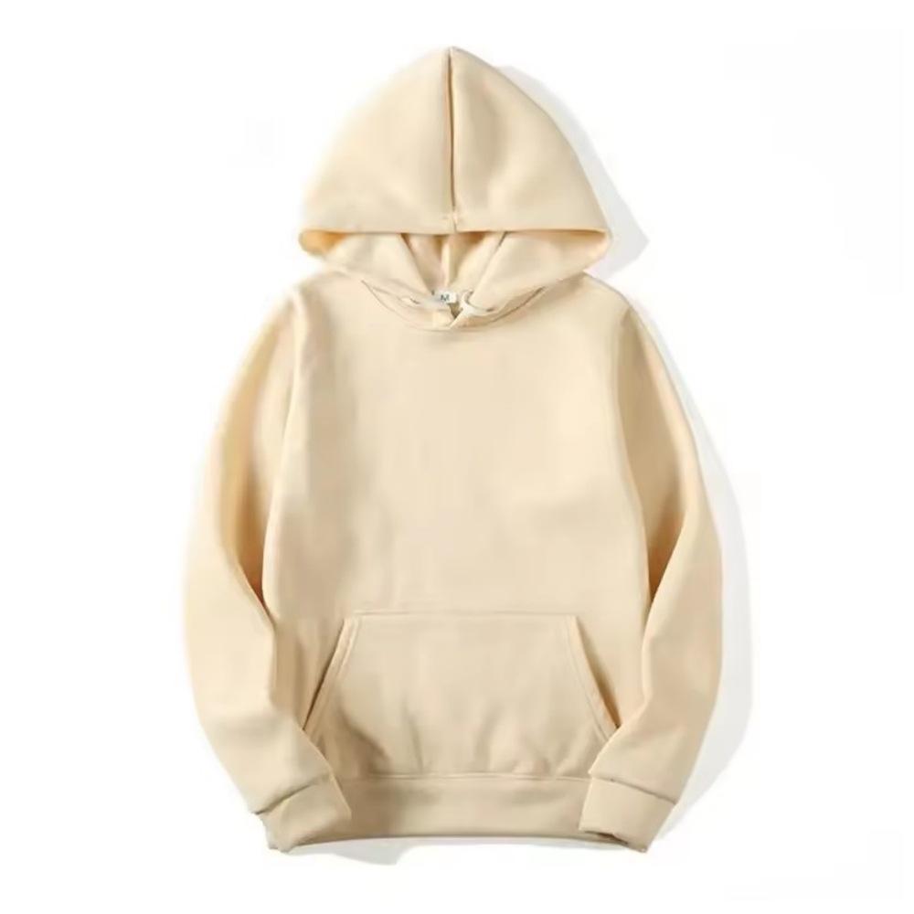 Plain Fleece Men's Hooded Fashion Sweatshirt Unisex White Black Hooded Sports Casual Sweater