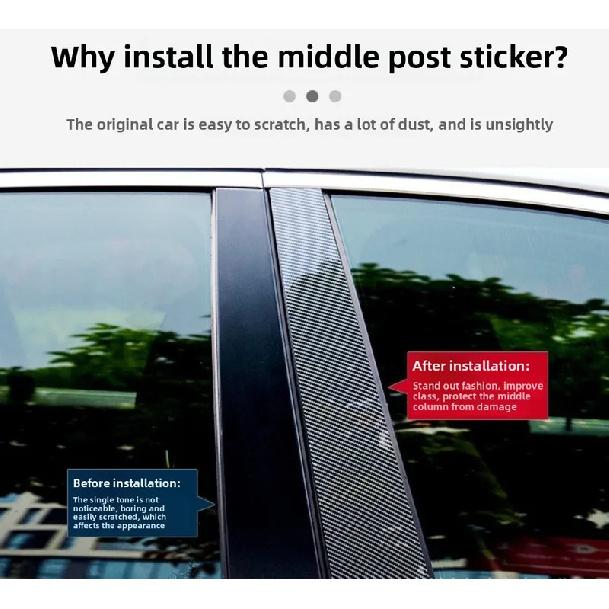 6Pcs For BMW 1-Series F20 2012 2013 2014- Car Glossy Black Window Door Column BC Pillar Post Cover Trim Stickers Accessories