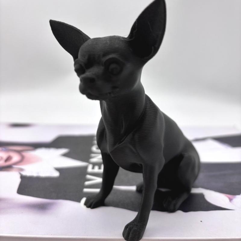 3D Printed Chihuahua Dog Statue, Cute Puppy Decoration, Suitable for Dog Enthusiasts and Collectors, Used for Home Decoration