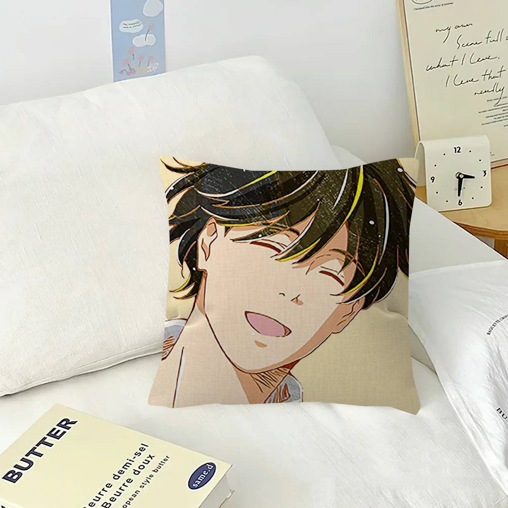 Crime anime BANANA FISH   Office Cushion Pillowcase Car Cushion Cover45X45CM Lumbar Pillowcase Sofa Pillowcover