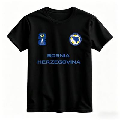 Bosnia and Herzegovina Men's T-shirt Summer 2026 Men's T-shirts Are On Sale for Men's and Women's Same Round Neck Printed Tee