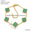 Flower Electroplated Four-leaf Clover Titanium Steel Bracelet Versatile High-end Fashion Jewelry Women's Bracelet