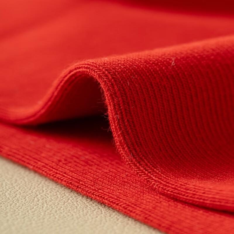 TINSINO Auspicious Red Embroidered Cotton Socks