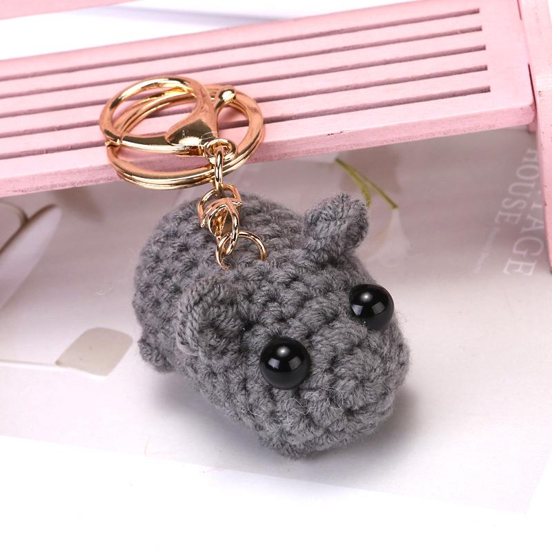 In Stock Sad Hamster Meme Plush Keychain Ornament Handmade Doll