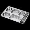 316 Edelstahl 6-Fächer Lunch Tablett Set