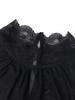 Elegant Spliced Mesh Bell Sleeve Lace-up Waist Top - Spring/Autumn 2026 Collection