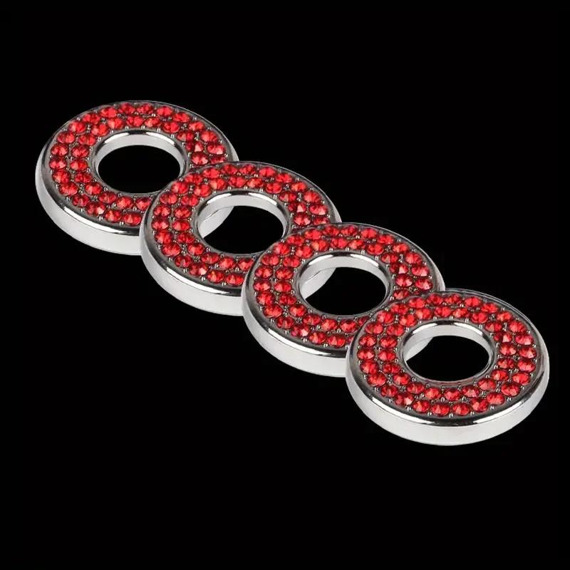 4ks Šrouby dveří auta Kryt kolíku zámku dveří Diamantové Auto Dekorační Lišty Prsten Nálepka pro Mercedes-Benz C Class C200L GLC260 C260L