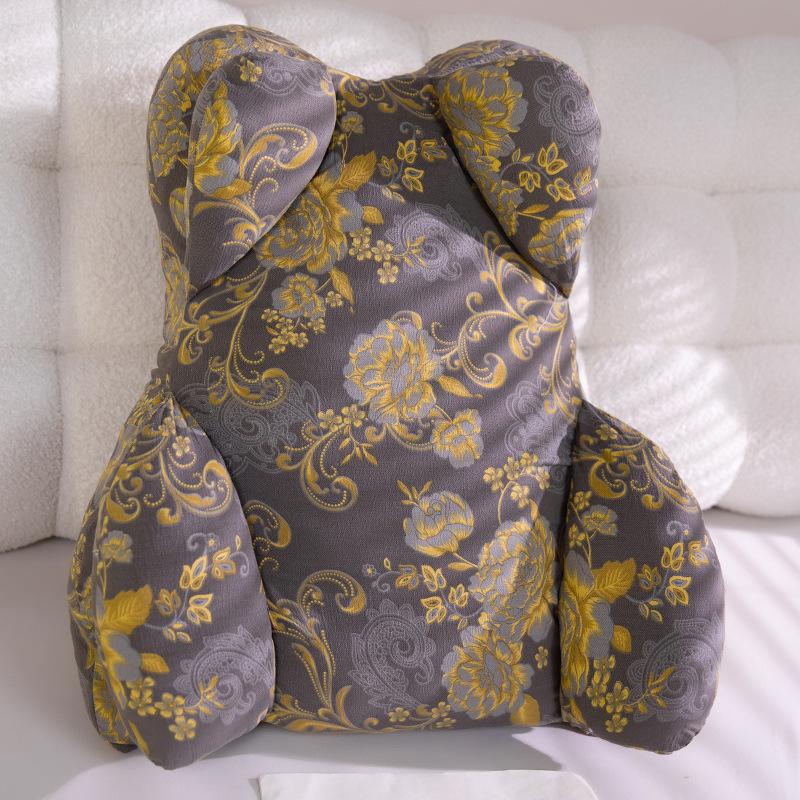 Cushion That Conforms To The Spinal Curve Neck Support Pillow Active Printed and Dyed Fabric Waist Support Mat Convenient To Carry Cushions 1pcs
