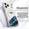 Magnetic For Magsafe Case For iPhone 17 Pro Max Airplane Landscape Pattern Skin Feeling Cover For iPhone 16 15 14 13 Pro Max