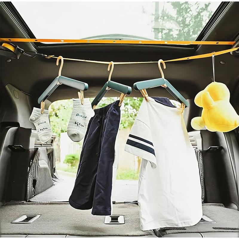 Retractable Clothesline 3.6 M Indoor Outdoor Heavy Duty Multifunctional Clothes Hanger Portable Travel Clothesline With 34 Holes