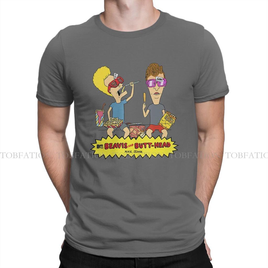 Beavis And Butthead On The Couch T Shirt Punk Unisexs Tees Summer 100 Cotton Clothing Crewneck Tshirt