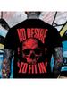 Retro Skull Graphic Men's Summer T-Shirt Cotton O-neck Short-sleeved Tee Casual Harajuku T Shir