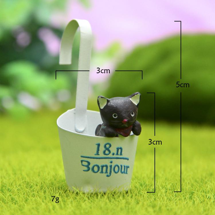 

Мультяшная подвесная чашка кошка смола садовый декор для подарка и украшения офиса White Cat