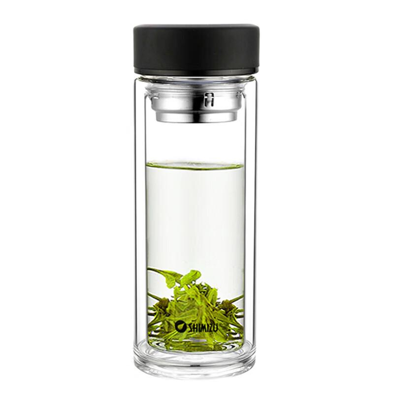 SHIMIZU Double-Layer Glass Tea Infuser Bottle