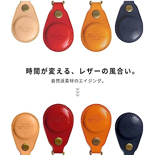 Dom Teporna AirTag Compatible Case, Genuine Italian Leather, Full Protection, Scratch and Abrasion Resistant, Loss Prevention, AirTag Compatible Cover