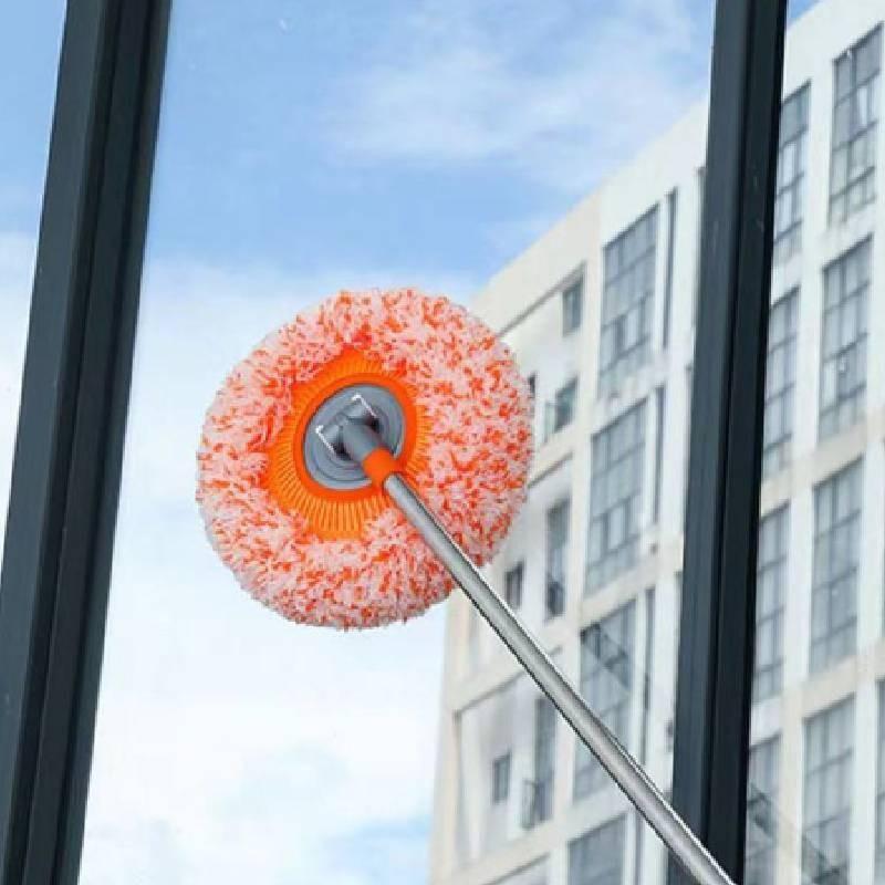 Handle Long Round Wall Cleaning Mop Dry And Wet Ceiling Cleaning Wiper For Home