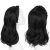 Parrucca Transfrontaliera: Fascia, Crescita dei Capelli e Dimagrimento del Viso Parrucca Lunga Riccia con Treccia a Tre Fili