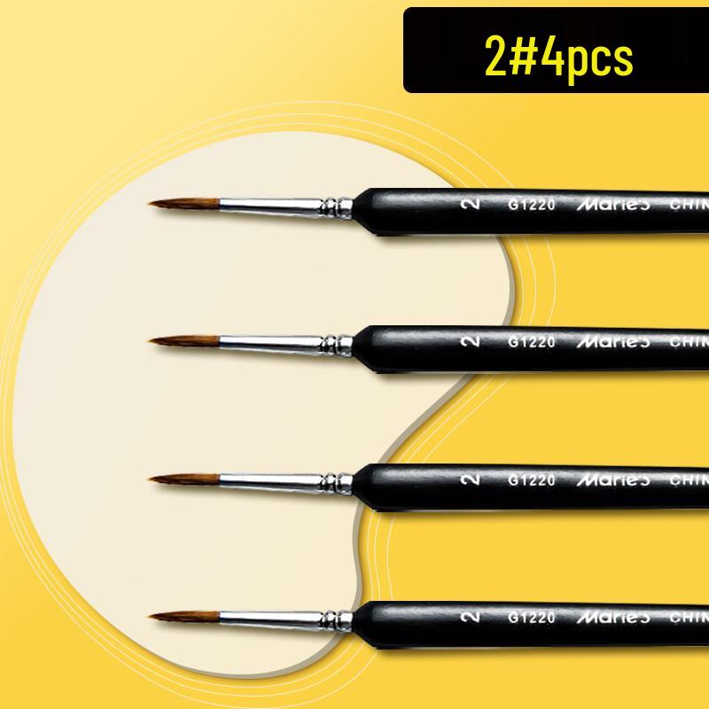 Mali G1220 Wolf Hair Liner Brush for Watercolor, Gouache, Chinese Painting, Nail Art, Oil Painting, and Line Drawing.