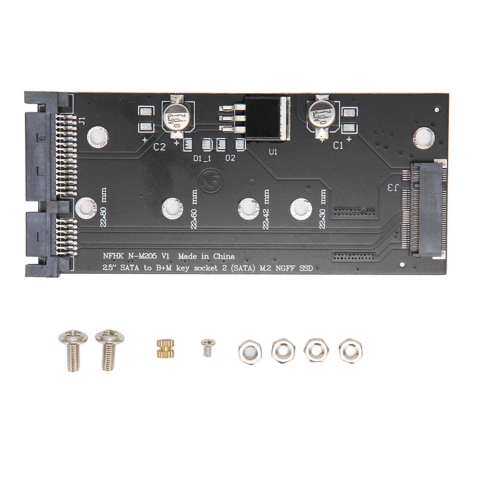 

SATA M.2 SSD to SATA Adapter Card Stable Performance Practical Adapter Card for Laptop Desktop