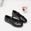 Classic Mary Jane Flats Adjustable Strap Leather School Shoes for Girls