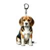 Acrylic Keychain 2D Dog Shape Fine Craftsmanship Keyring Decorative Backpack Handbag Phone Car Pendant