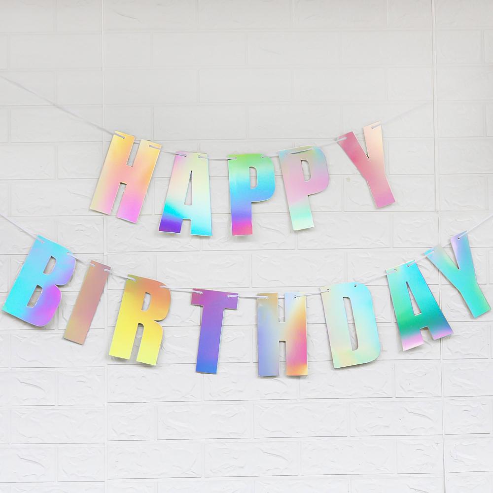 Happy Birthday Banner für die erste Party eines Babys Dekoration