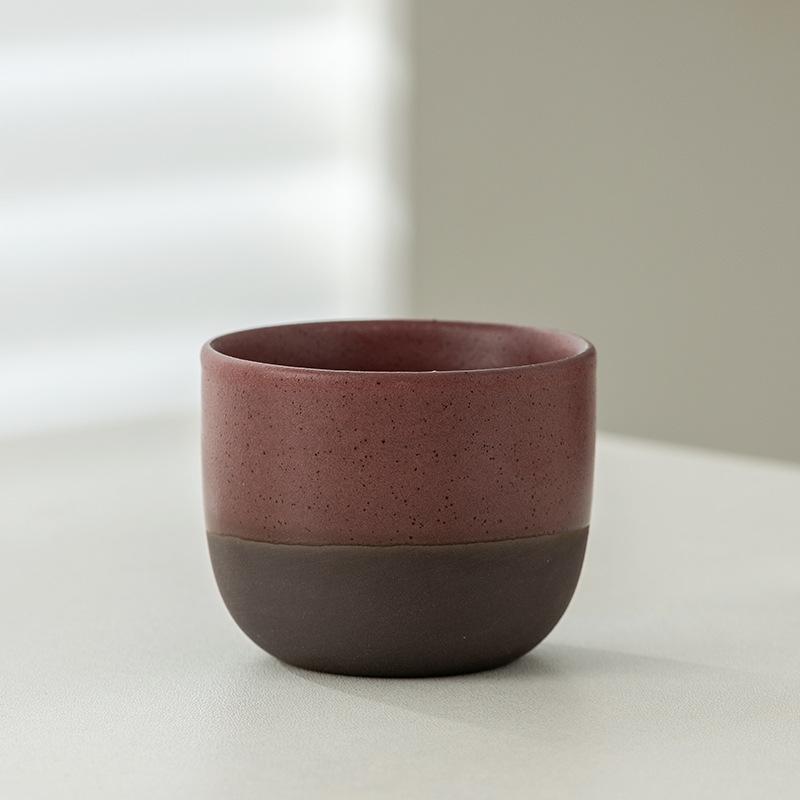 Japanese Ceramic Tea Cup Retro Matte Coarse Pottery Espresso Cups Handmade Coffee Ceramic Mug Drinkware Gift
